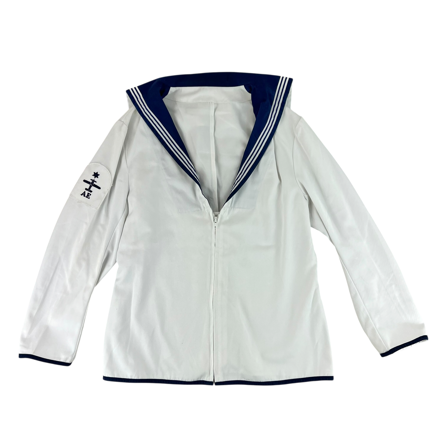 British Royal Navy Class II White Jumper Sailor's Top - Large 178/112