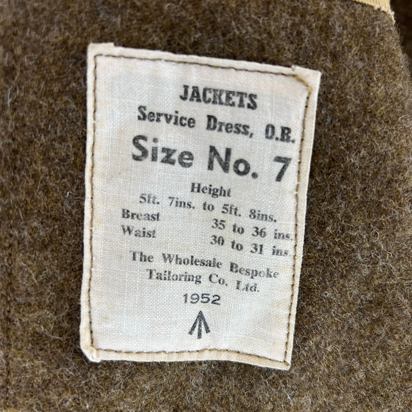 British Army 50s Jacket 1922 Pattern Service Dress - Honourable Artillery Corps - Small