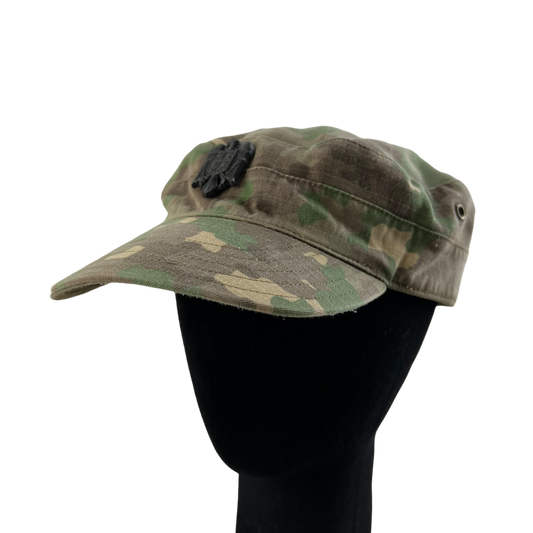 Romanian Army M2017 Woodland Camouflage Cap w/ Badge - Large 59cm