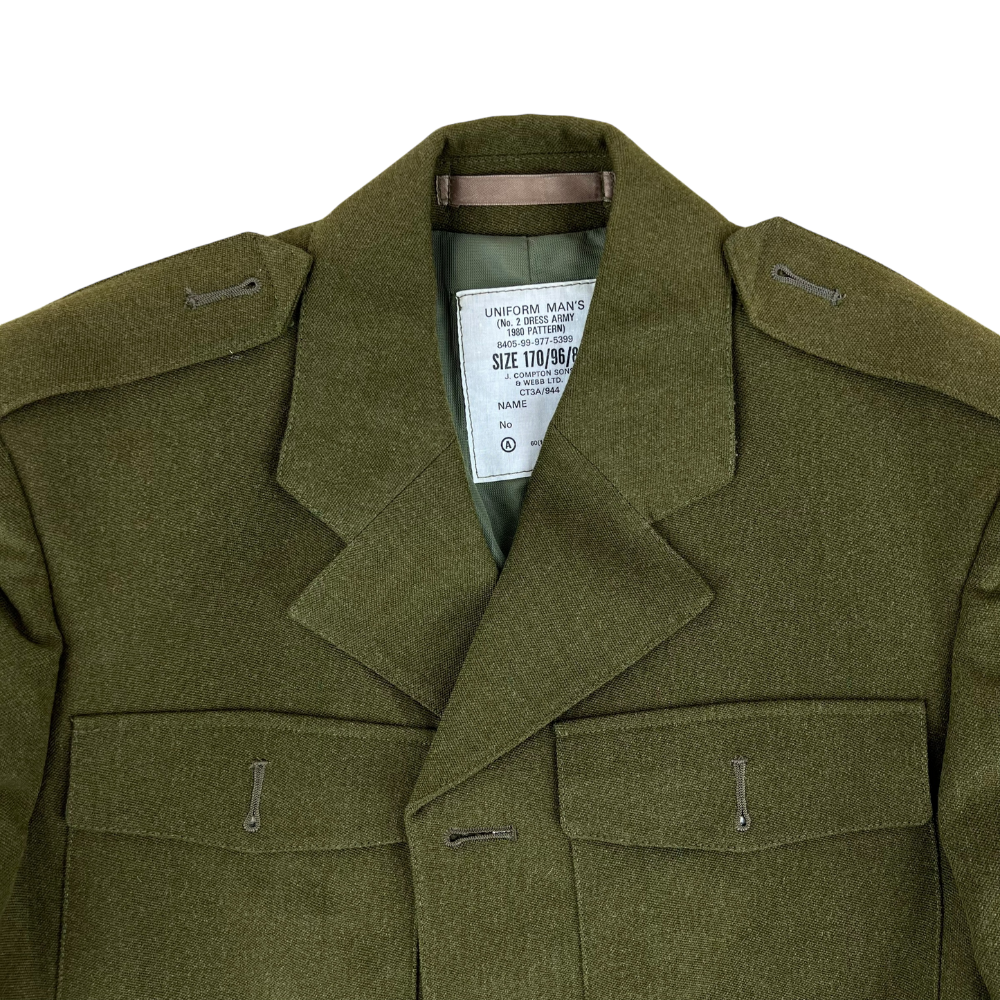 British Army Old 1980 Pattern No. 2 Olive Green Dress Jacket - 170/96