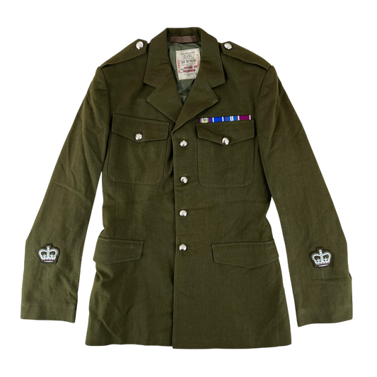 British Army 1980 Pattern No. 2 Khaki Green Dress Jacket - Royal Artillery - Medium 182/104