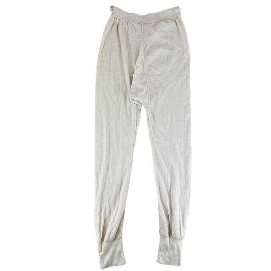 US Army Vintage Cream Long Johns - Small