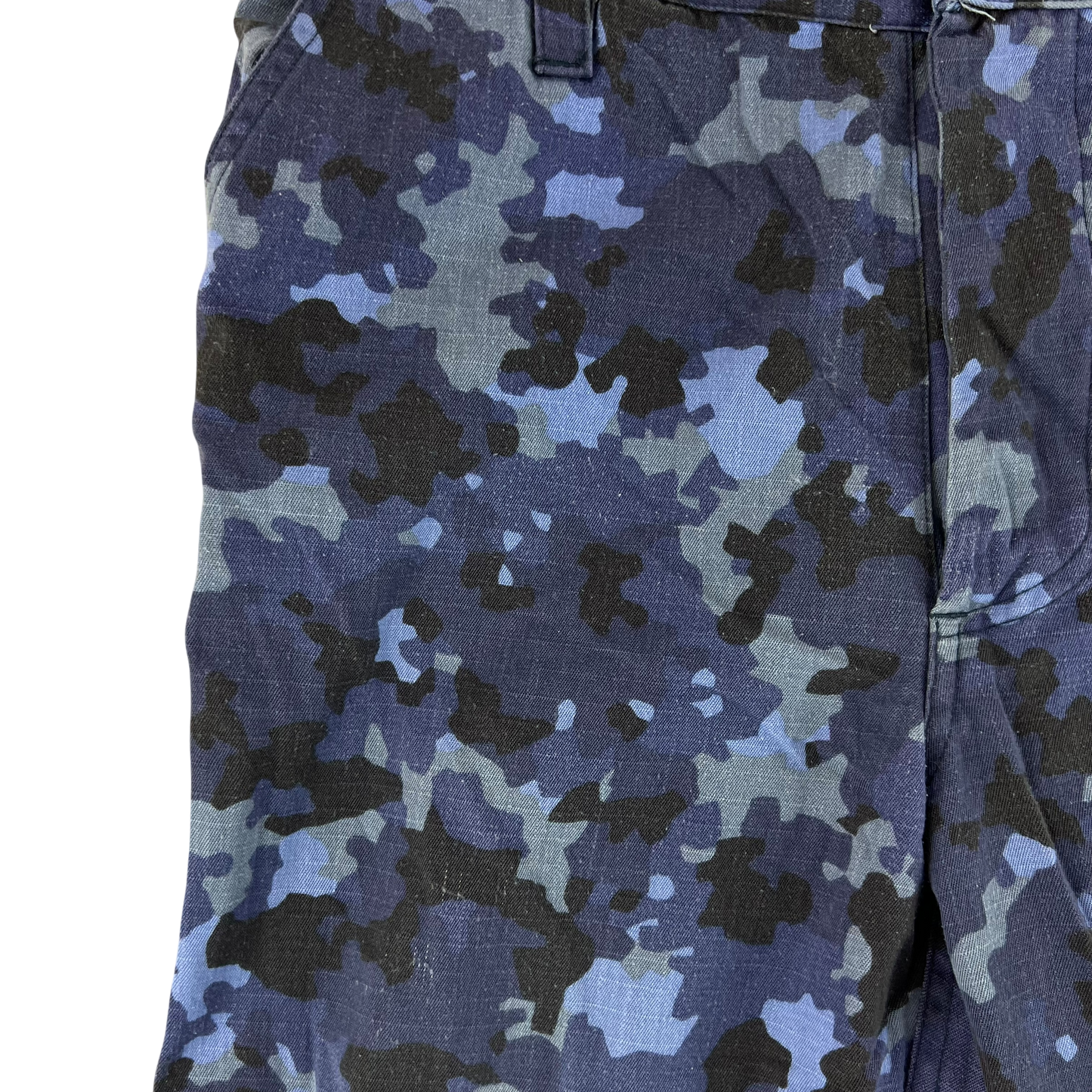 Romanian Navy M2017 Blue Camouflage Ripstop Trousers - W30 L25.5