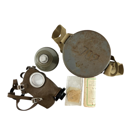 Belgian Army L-702 WW2 Gas Mask Complete Kit