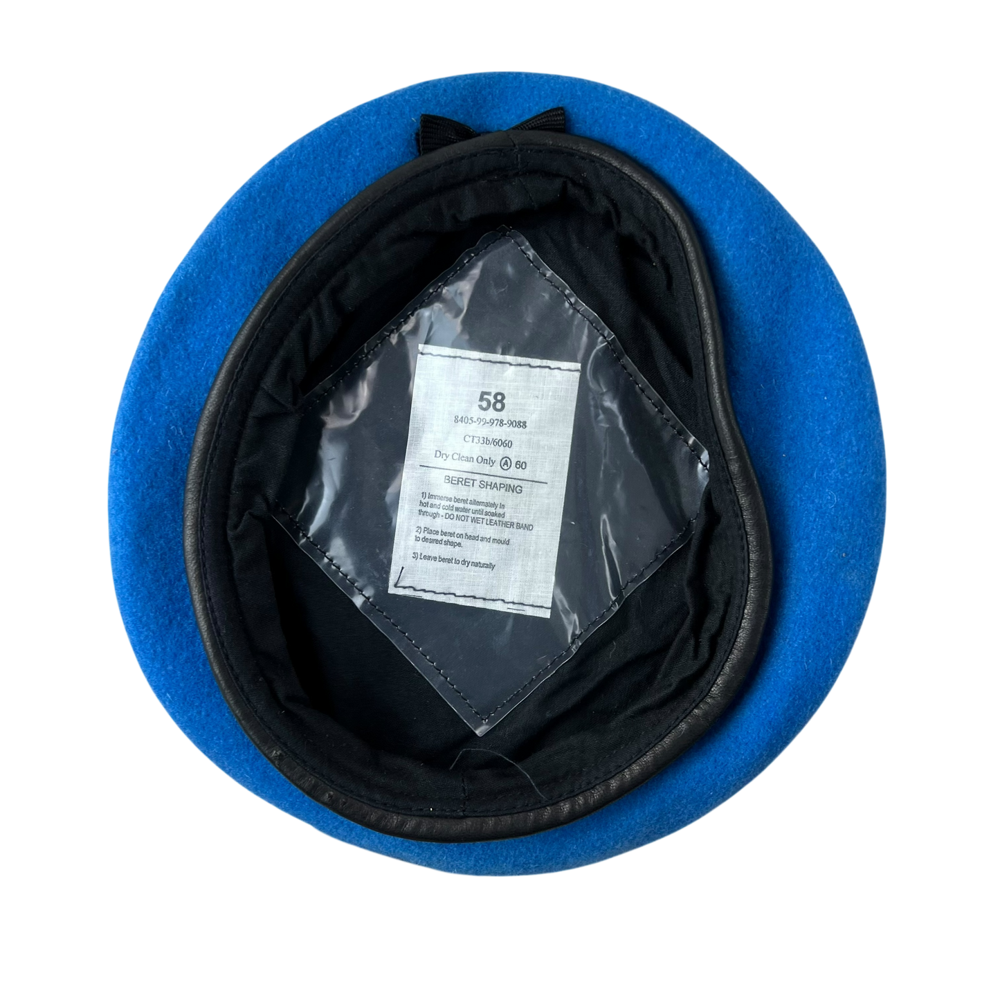 British Army Beret UN Blue w/ Badge - Medium 58cm