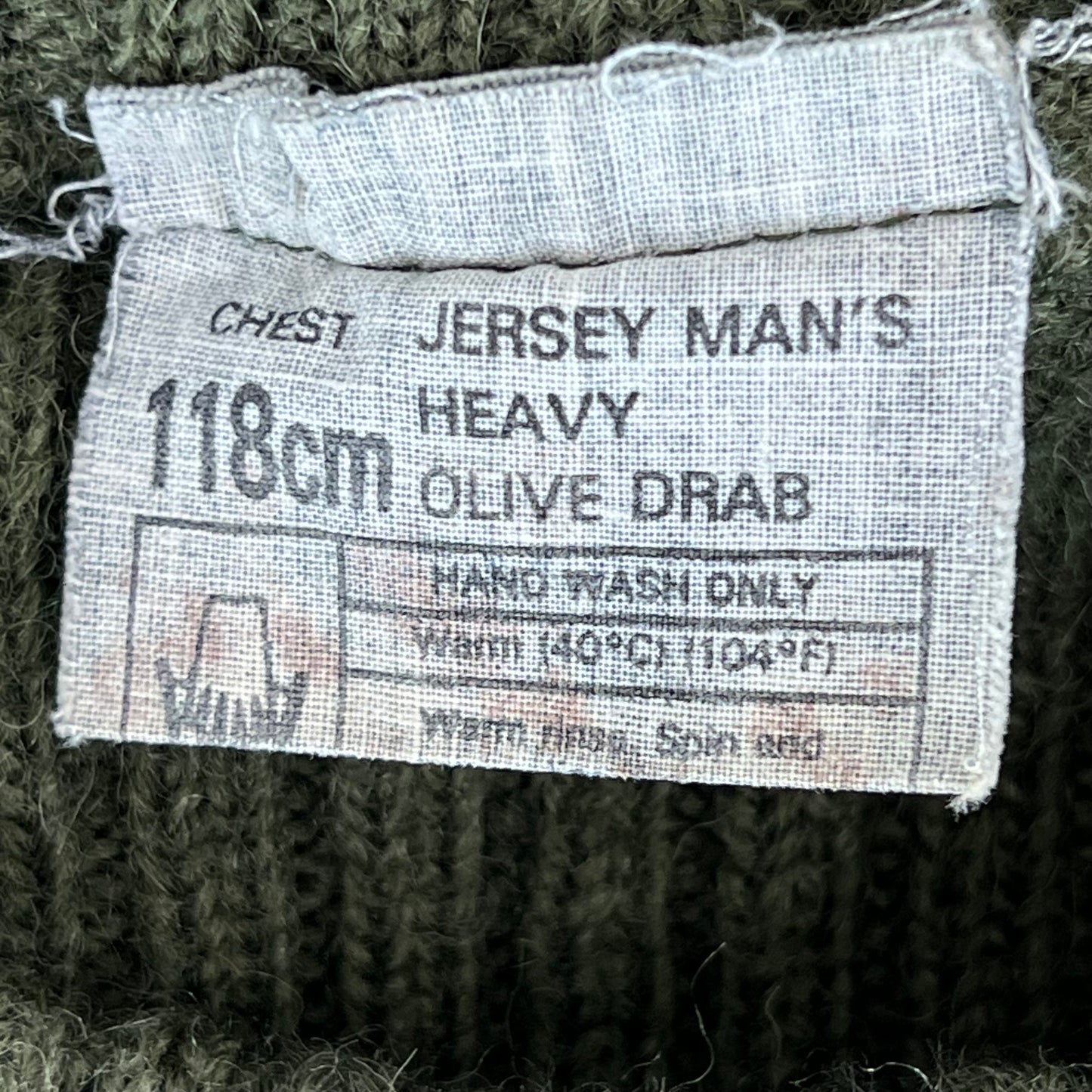 British Army Olive Green Pullover Jumper - Large 118cm