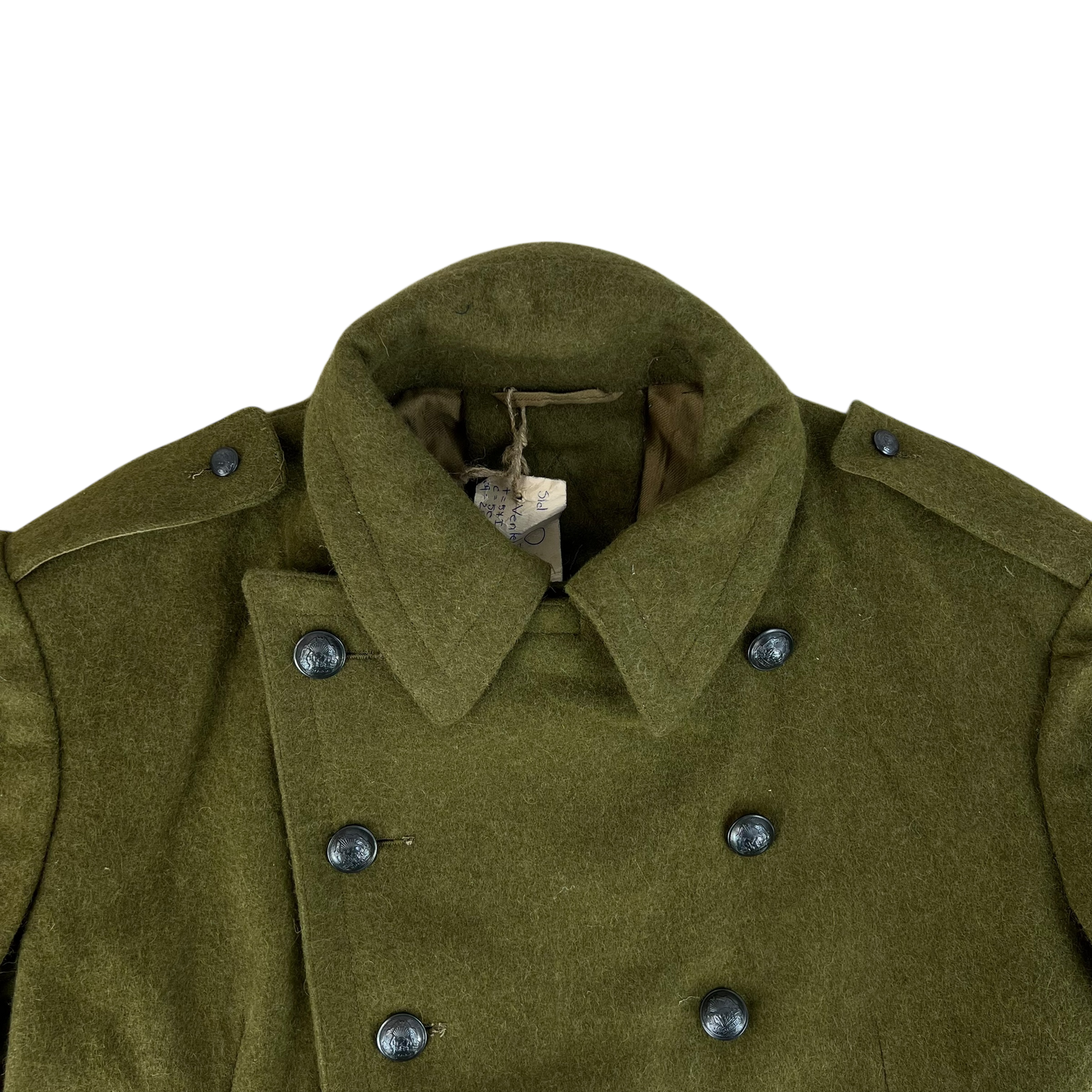 Romanian People's Army 70's Khaki Wool Greatcoat - Large
