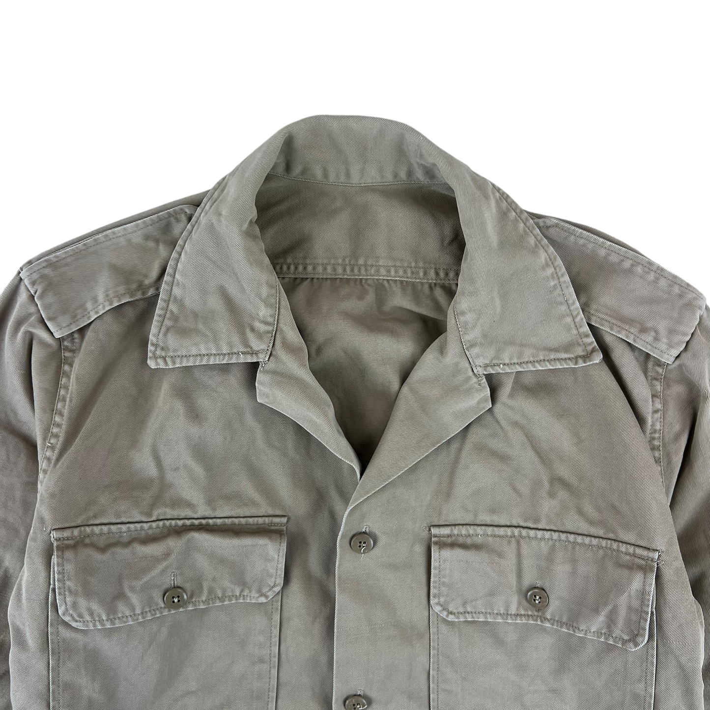 Greek Army M65 Khaki Shirt Long Sleeve - Medium