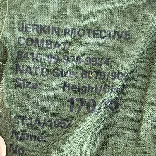 British Army Protective Leather Jerkin Vest - Medium 170/96