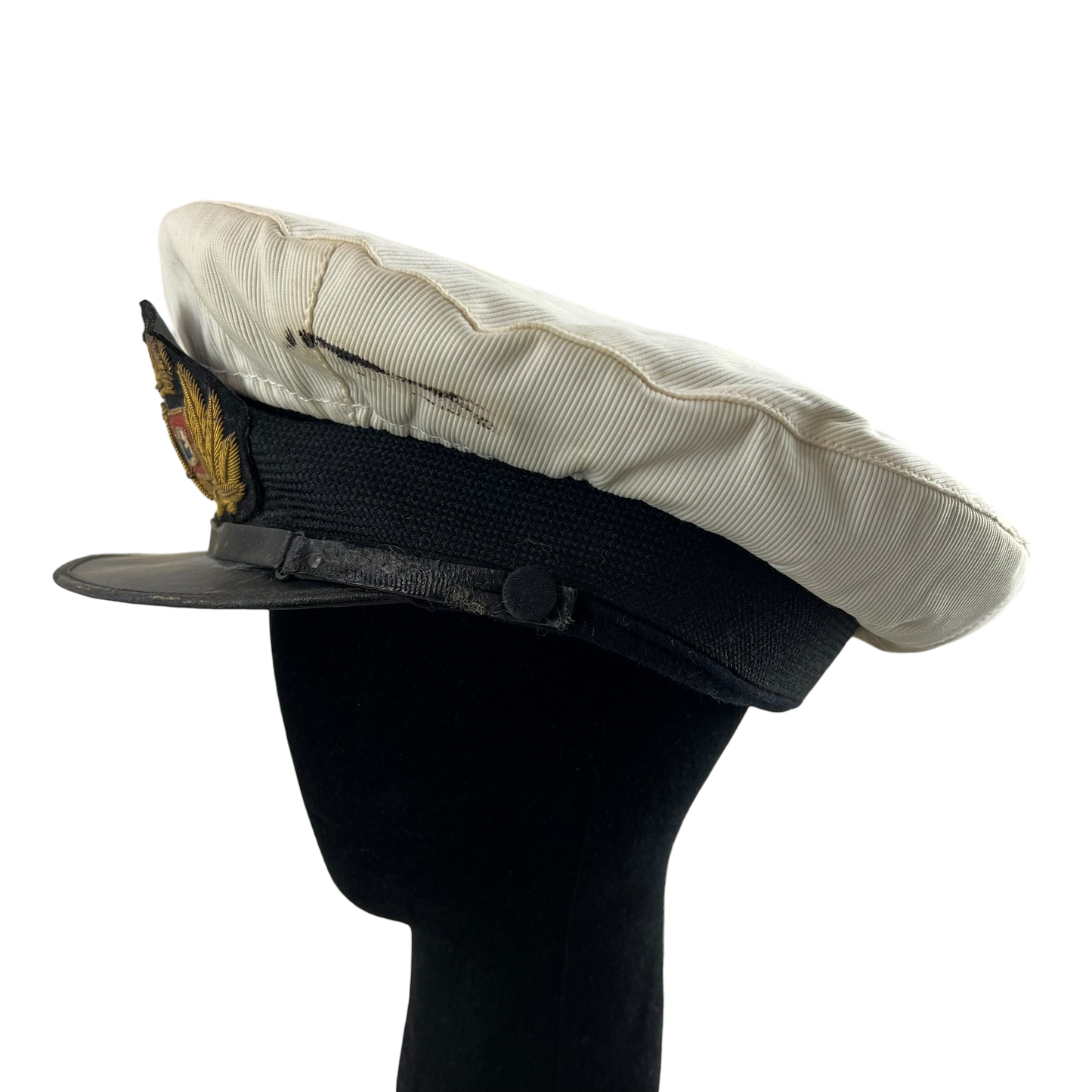 British Merchant Navy 50s Dress Cap w/ Dust Covers - Medium