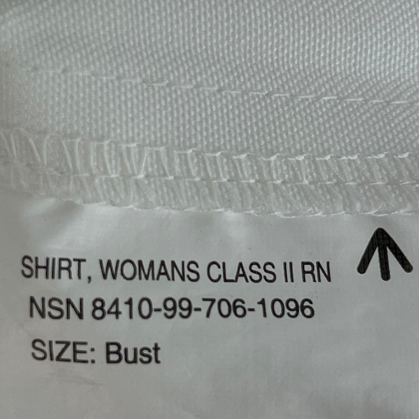 British Royal Navy Women's Class II White Middy Shirt