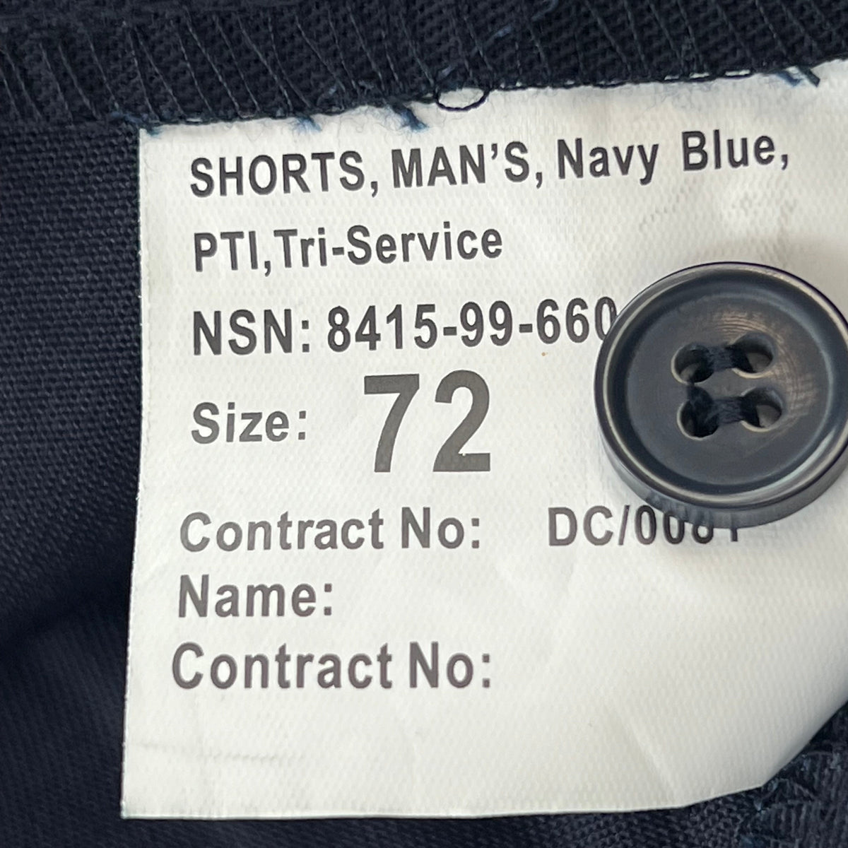 British Army / Tri-Services Navy Blue PTI Shorts - W28