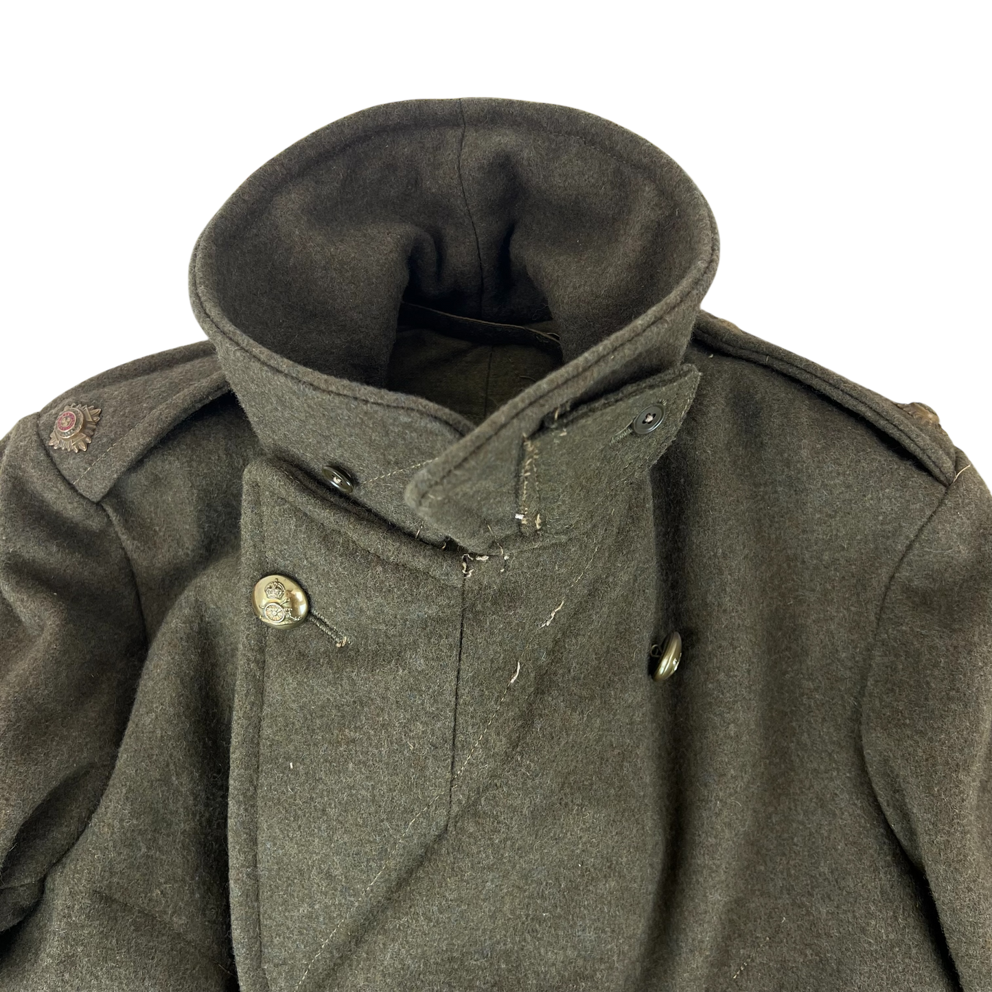 British Army WW2 1940 Pattern Wool Greatcoat - Royal Artillery - Large SIZE 9