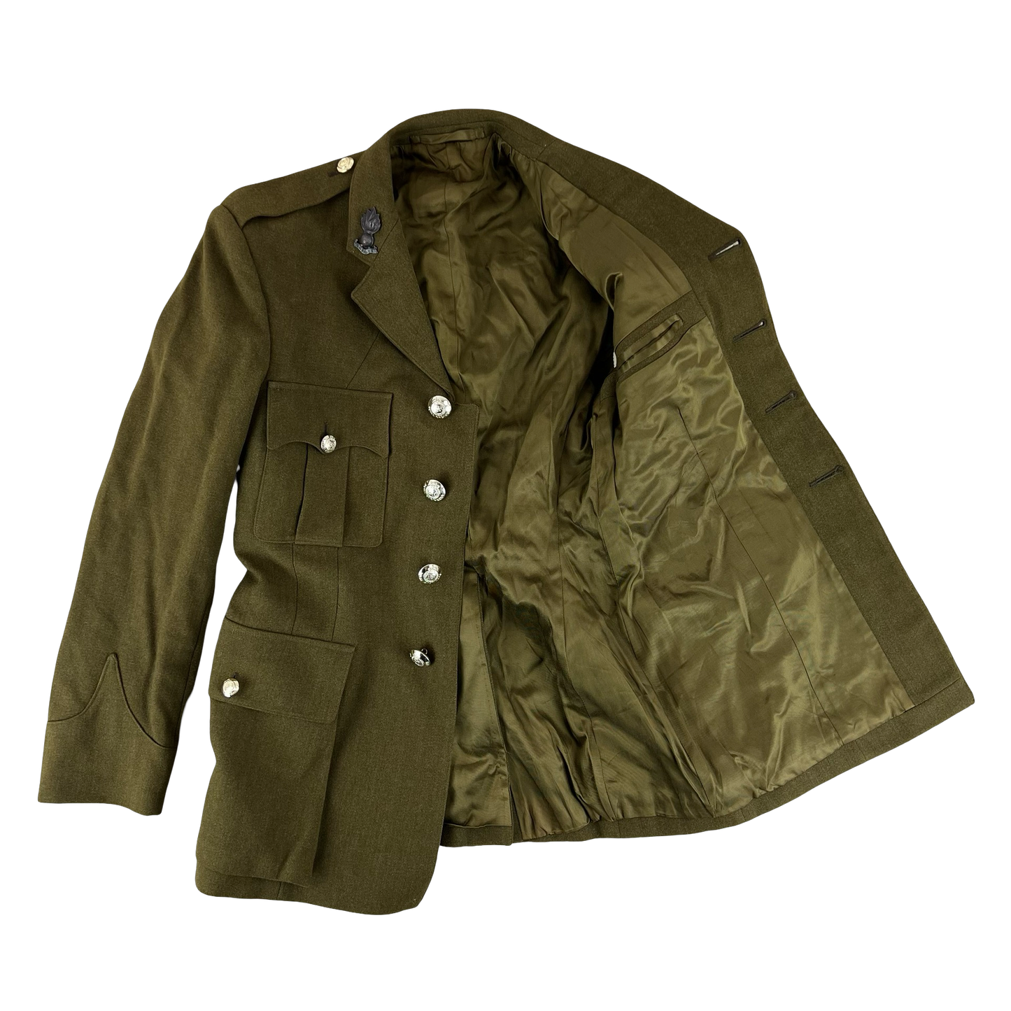 British Army 1980 Pattern No. 2 Olive Green Dress Jacket - Royal Engineers - Medium