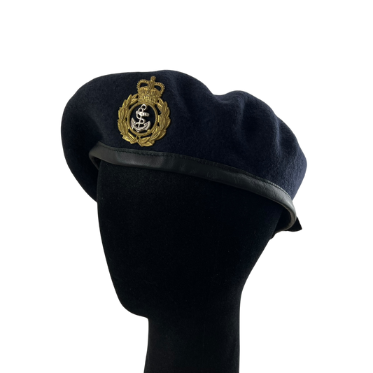 British Royal Navy Beret w/ Badge - Chief Petty Officer - Small 56cm