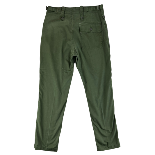 British Army Olive Green Fatigue Work Trousers - W35 L33