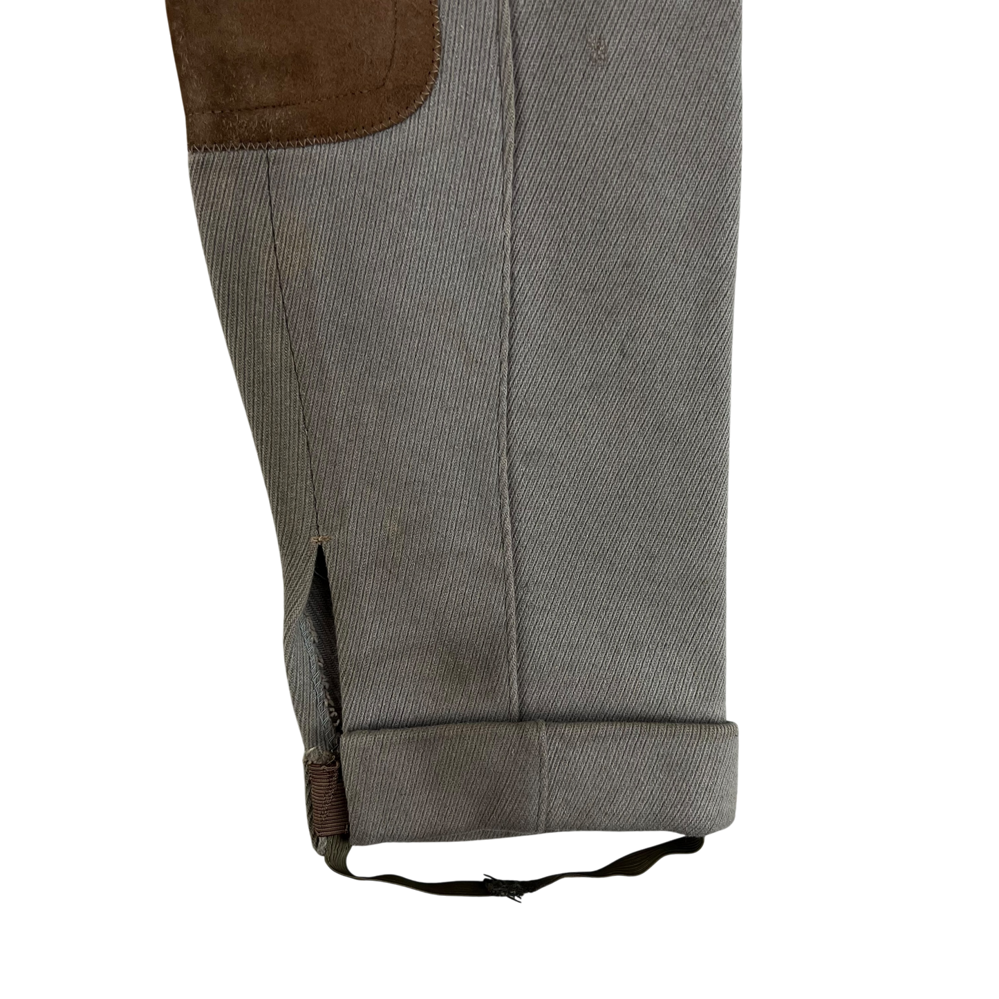 British Army 50s Khaki Cavalry Riding Trousers Jodhpurs - W22 L26.5