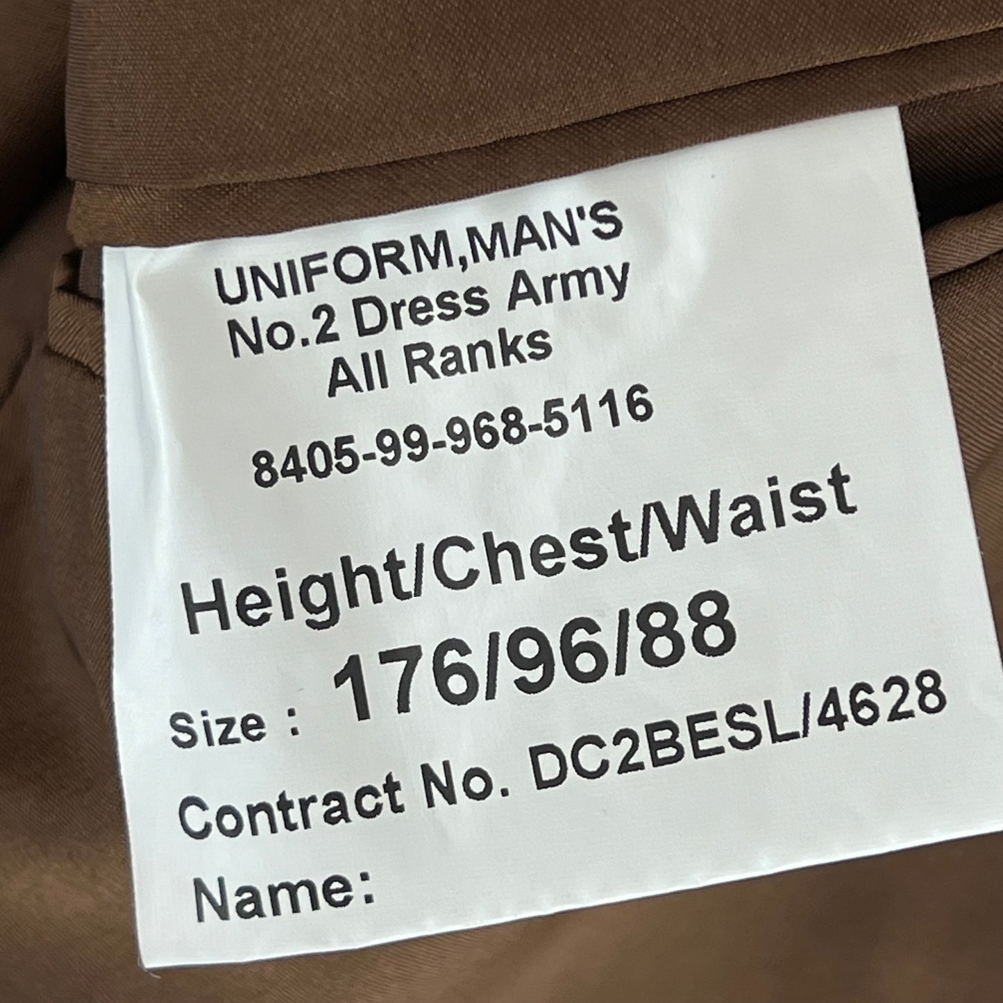 British Army No.2 FAD Dress Jacket - Royal Fusiliers - Medium 176/96