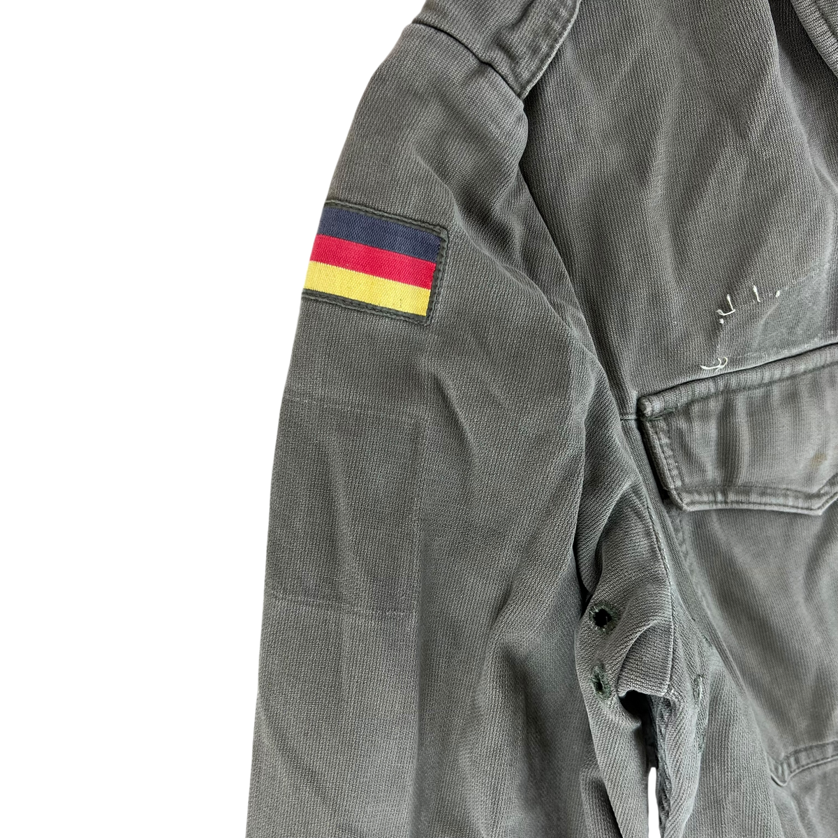 West German Army Moleskin Field Grey Long Sleeve Field Shirt - Medium