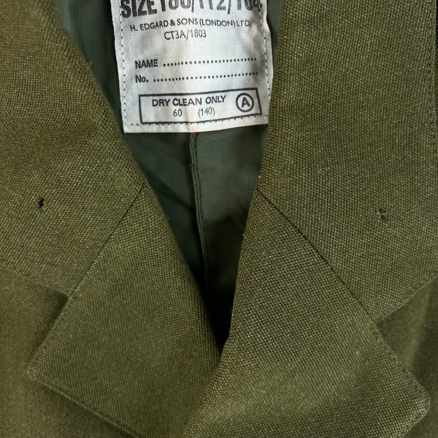 British Army 1980 Pattern No. 2 Olive Green Dress Jacket - Royal Signals - Large 180/112
