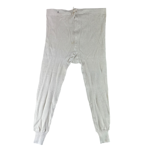 Swedish Army 40s Cream Long Johns Trousers - W34 L29
