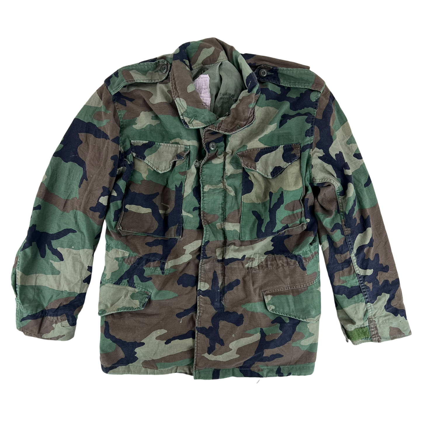 US Army M81 Woodland Camo M65 Cold Weather Field Coat - Medium / Small