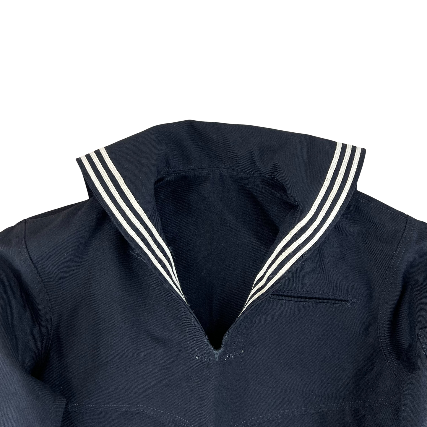 US Navy 80s Sailor's Black Blue Crackerjack Jumper Top - Medium 38R