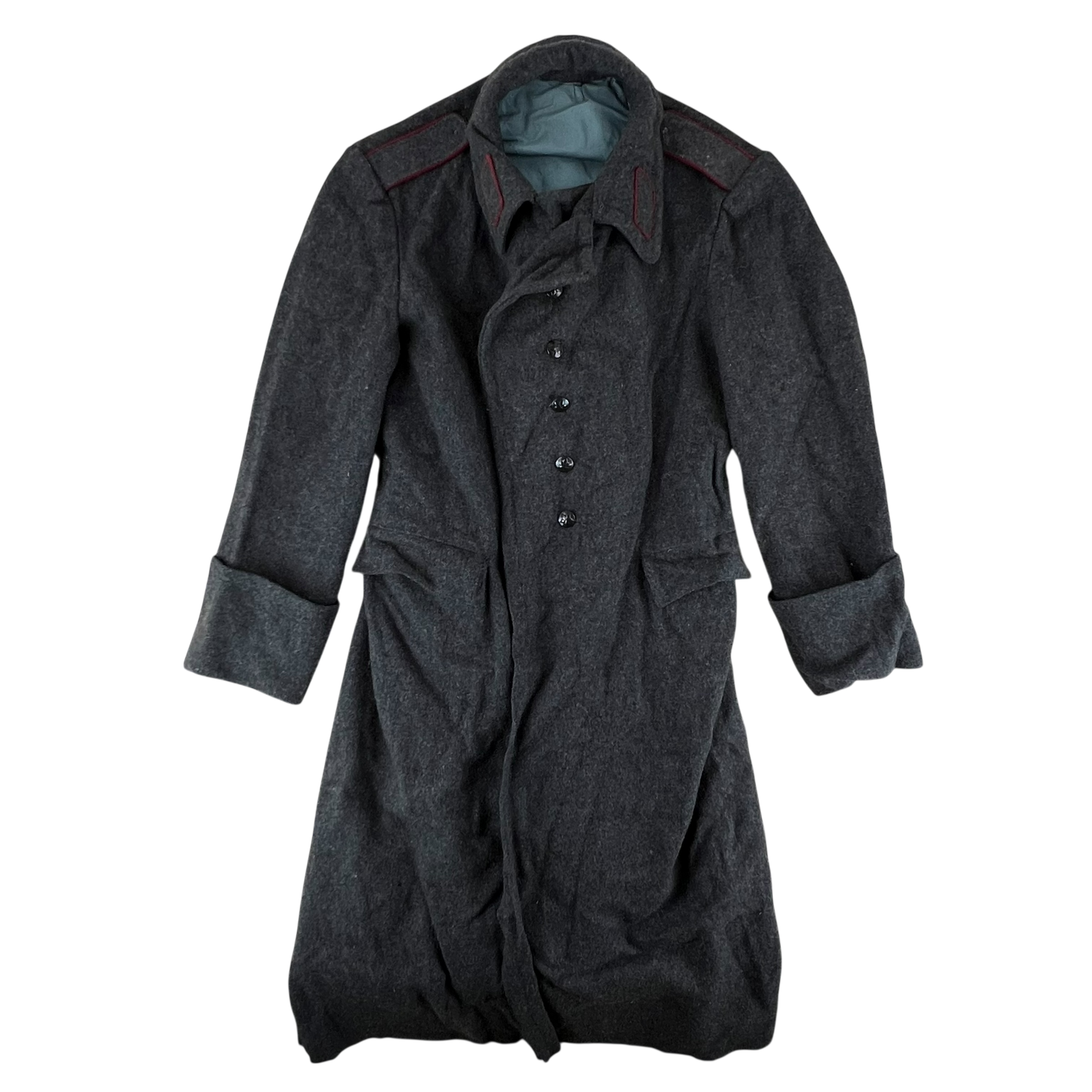 Bulgarian People's Army 80s Grey Wool Greatcoat - Medium