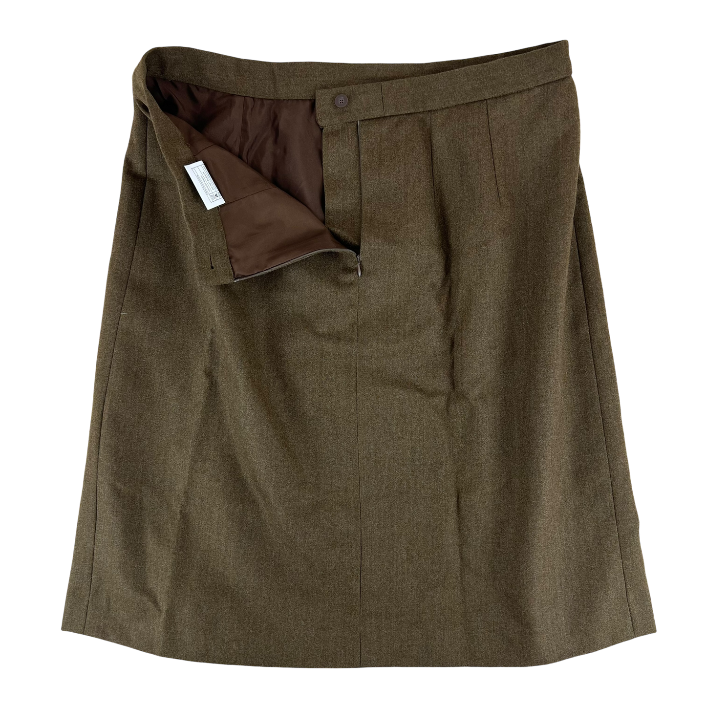 British Army Women's Barracks Brown Ceremonial FAD No. 2 Dress Skirt - W38 L28