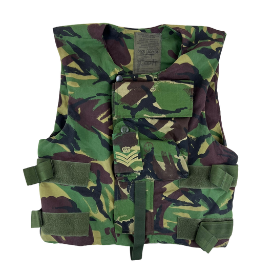 British Army S95 DPM Woodland Camouflage Body Armour Cover Vest - Large 180/104