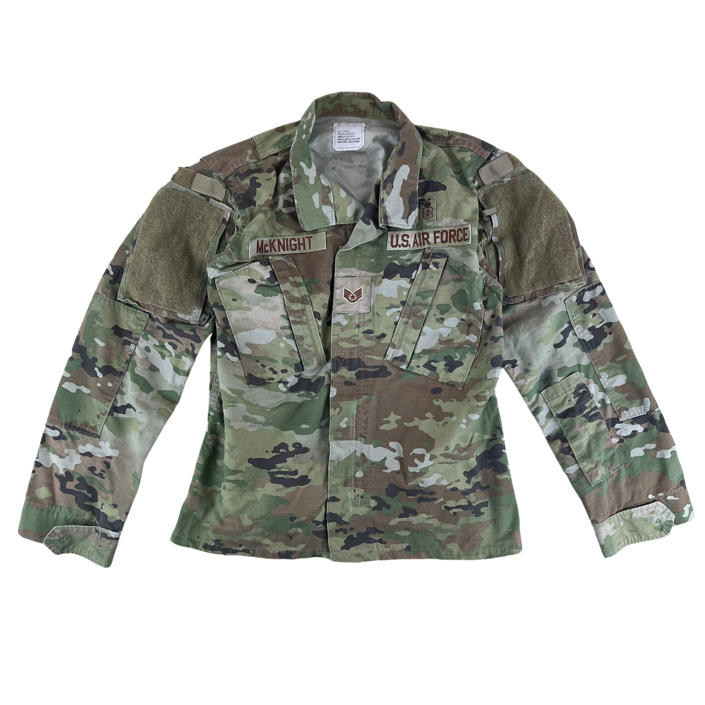 US Air Force Womens Multicam Camouflage Combat Jacket w/ Patches - Medium