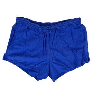 West German Army Cotton PTI Blue Swim Shorts - Small