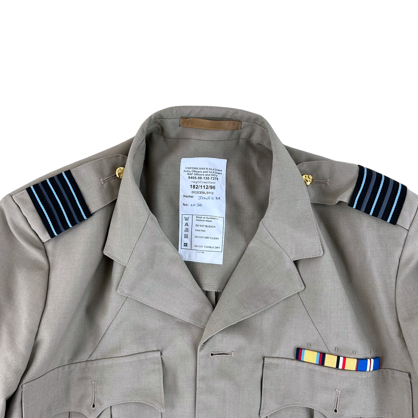 British RAF No. 6 Tropical Dress Jacket w/ Belt - Large 182/112