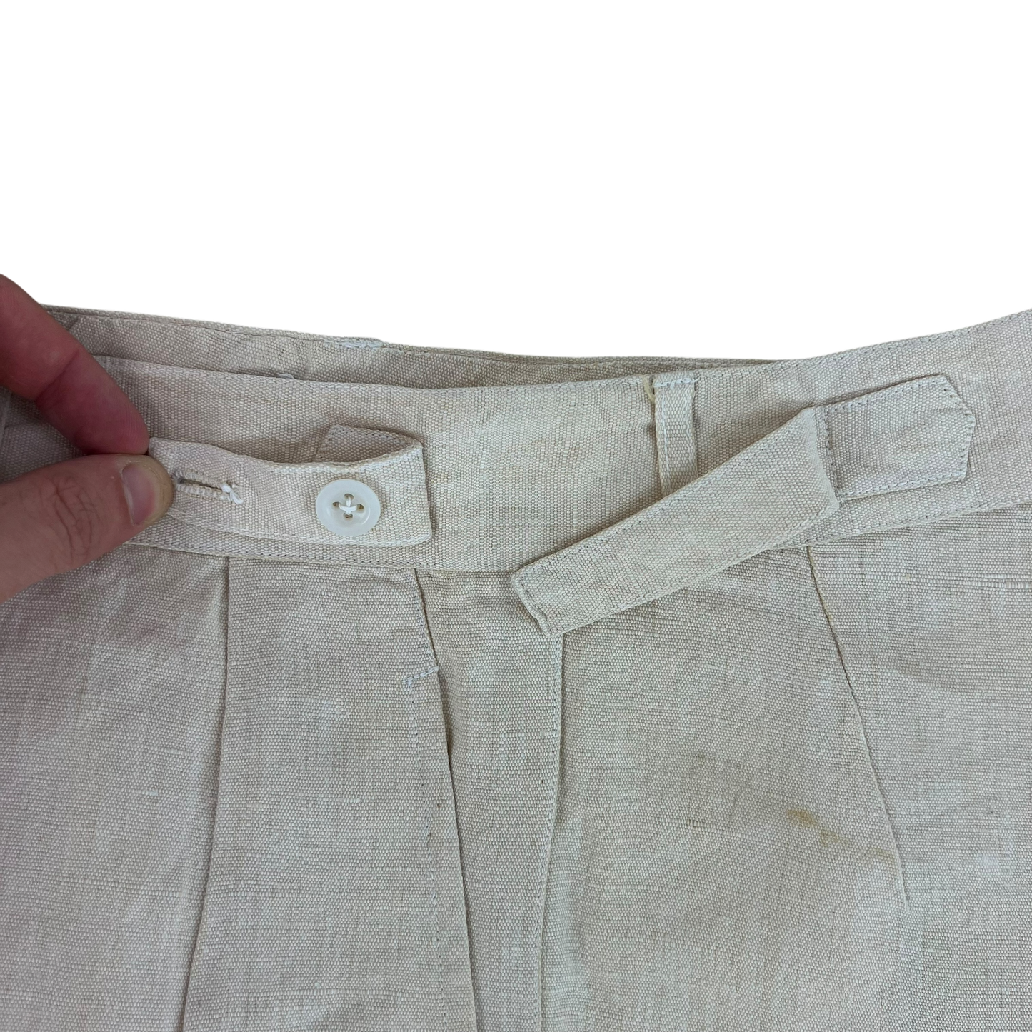 British Merchant Navy 50s Tropical Cream Trousers - W38 L30.5