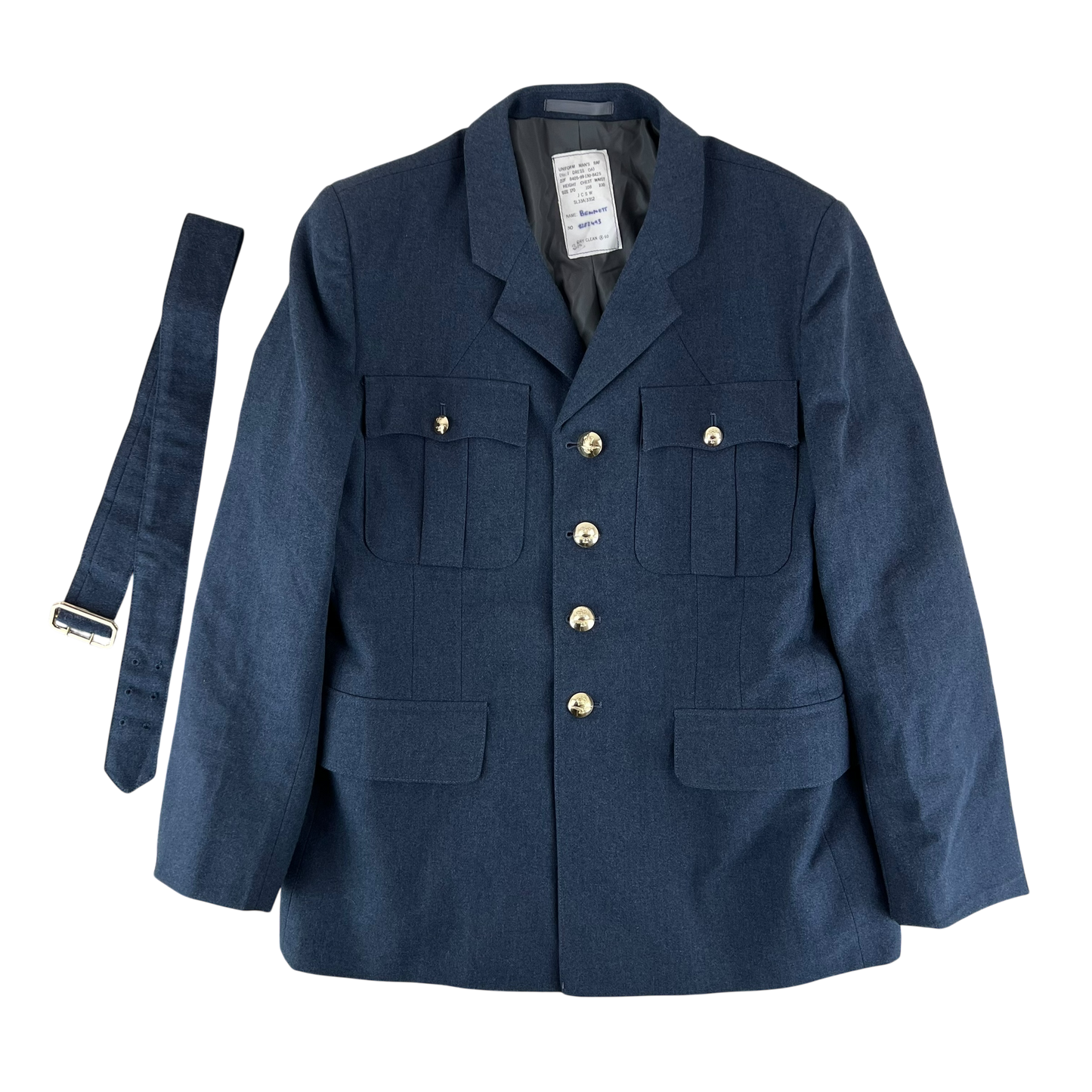British Royal Air Force No. 1 O.A. Dress Jacket w/ Belt - Large 170/108