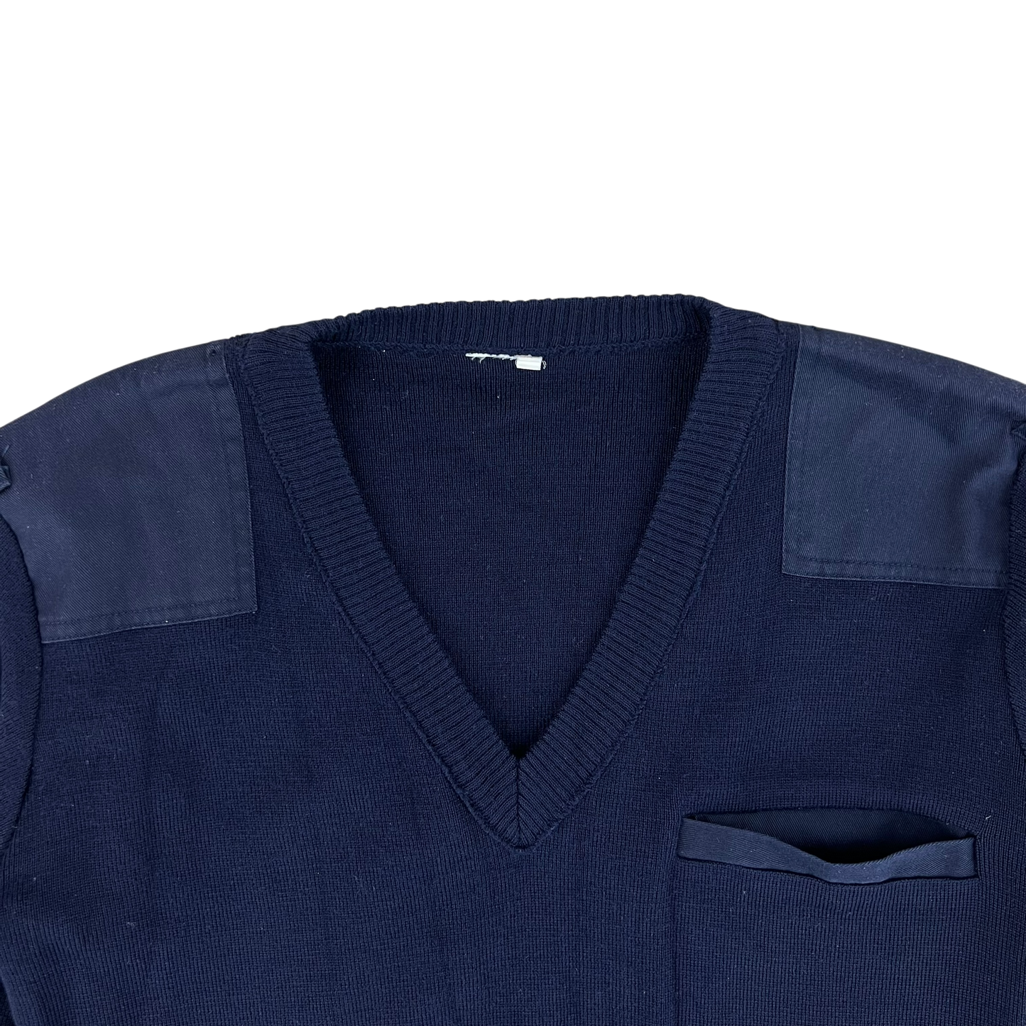 Dutch Navy Blue V Neck Pullover Jumper - Small