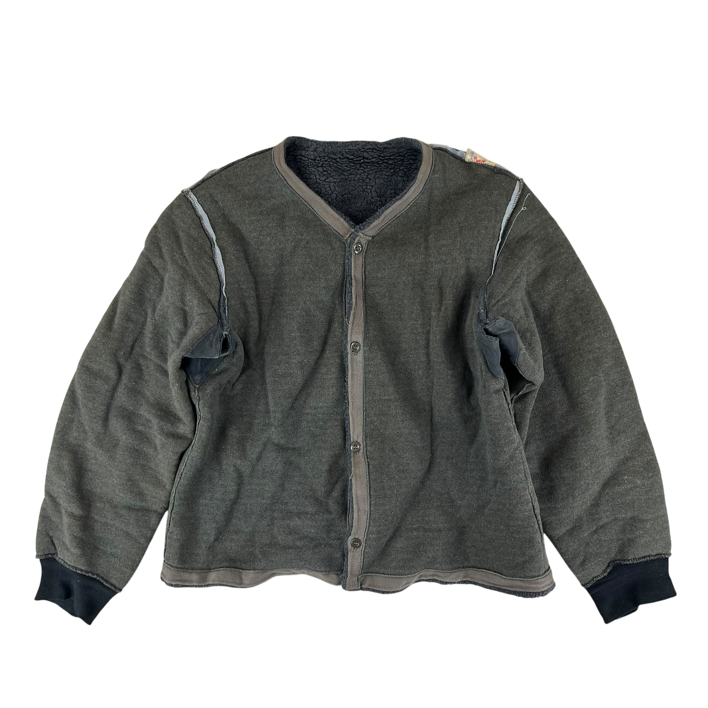 Czechoslovak Army Faux Fur Jacket Liner Cardigan M85 - Large