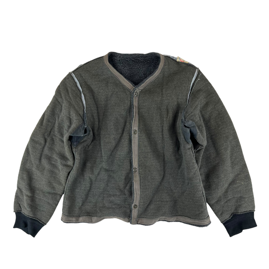 Czechoslovak Army Faux Fur Jacket Liner Cardigan M85 - Large