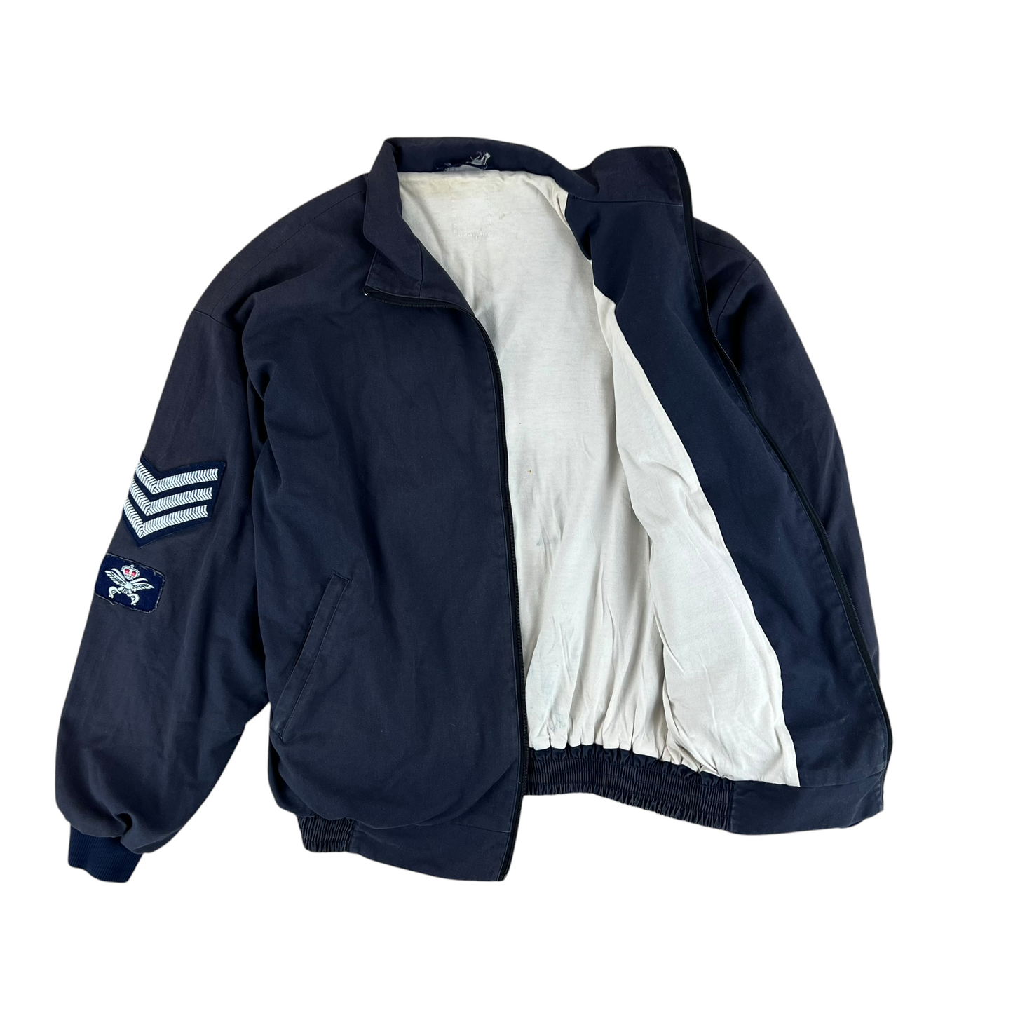 British Army / Tri-Services Navy Blue PTI Tracksuit Top Jacket - Large