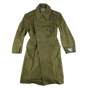 Romanian People's Army 60s Khaki Wool Greatcoat - Small