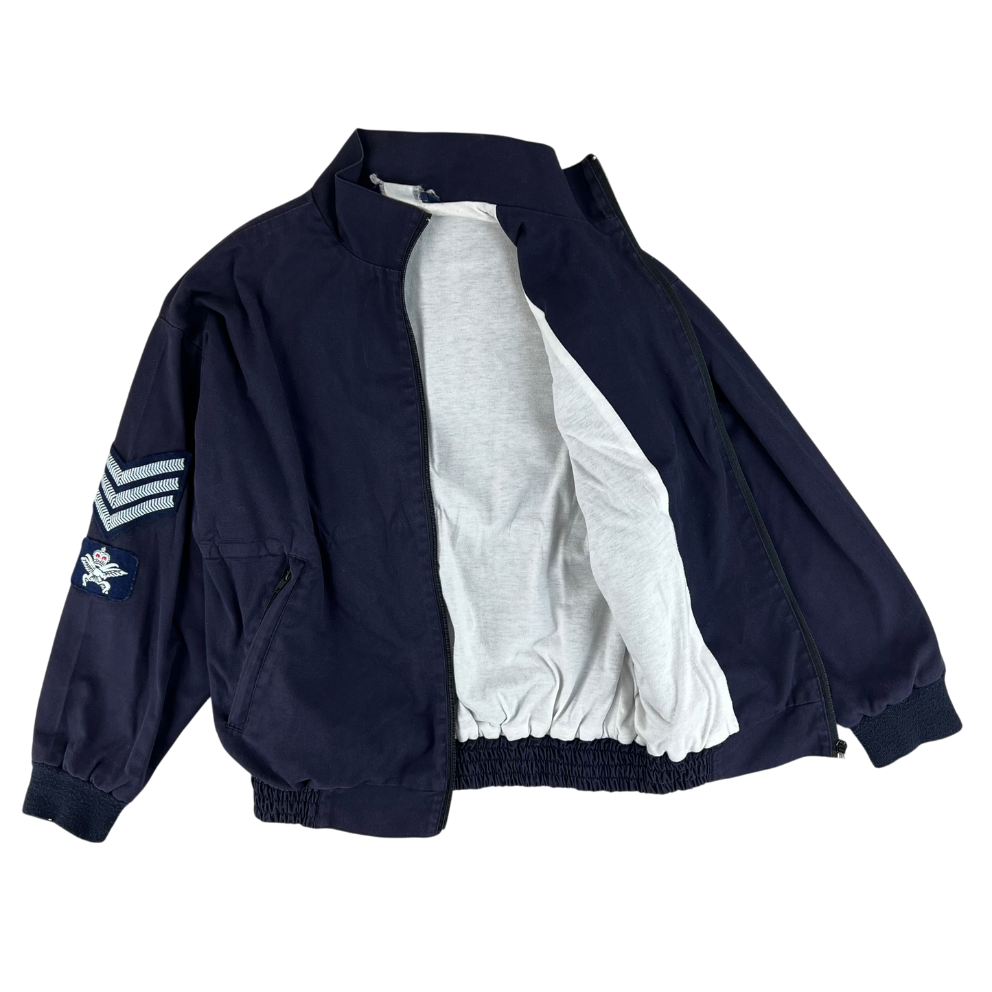 British Army / Tri-Services Navy Blue PTI Tracksuit Top Jacket - Small
