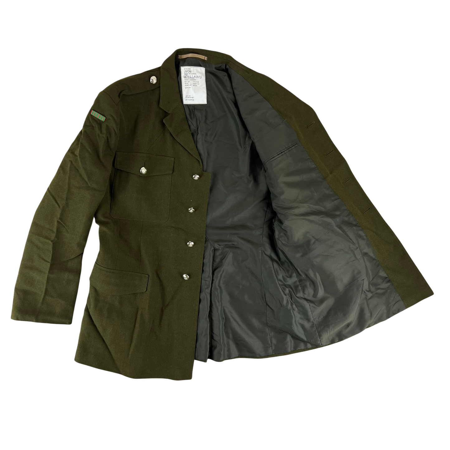 British Army 1980 Pattern No. 2 Olive Green Dress Jacket - Royal Artillery - X Large 180/120