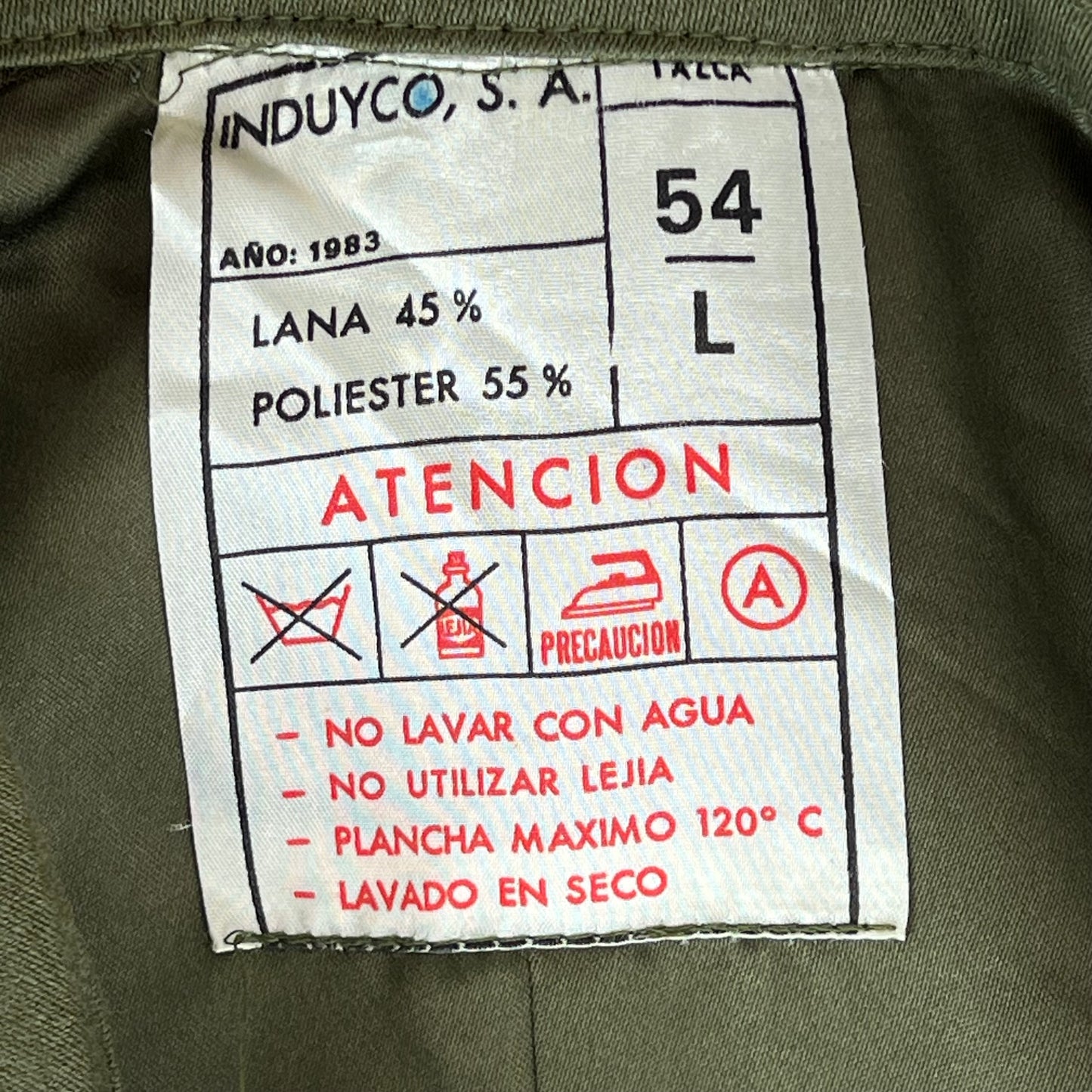 Spanish Army 80s Green Trenchcoat - Large