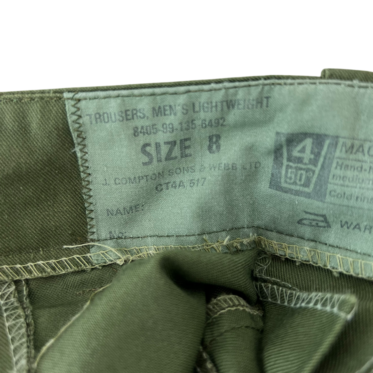 British Army Olive Green Fatigue Work Trousers - W31 L29