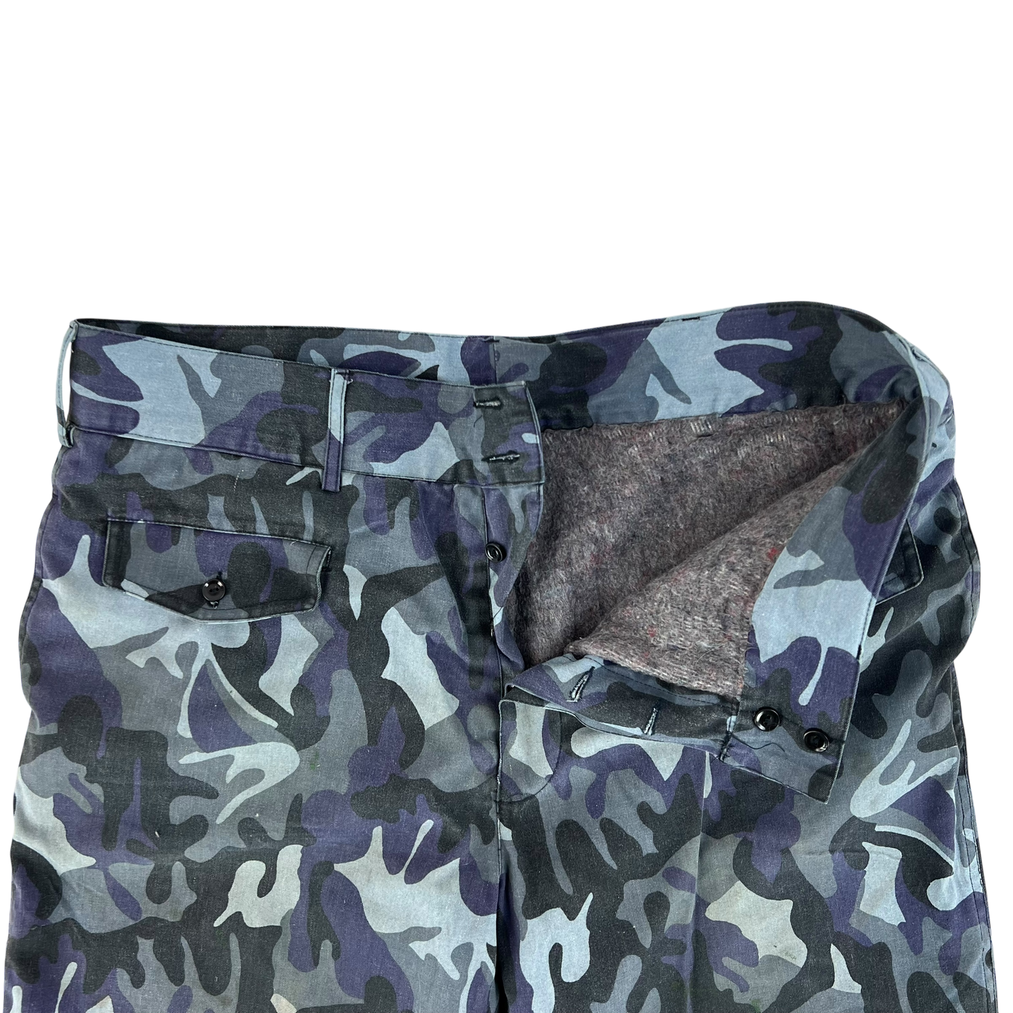 Romanian Army / Police M1990 Blue Leaf Camouflage Thermal Trousers - W42 L30.5