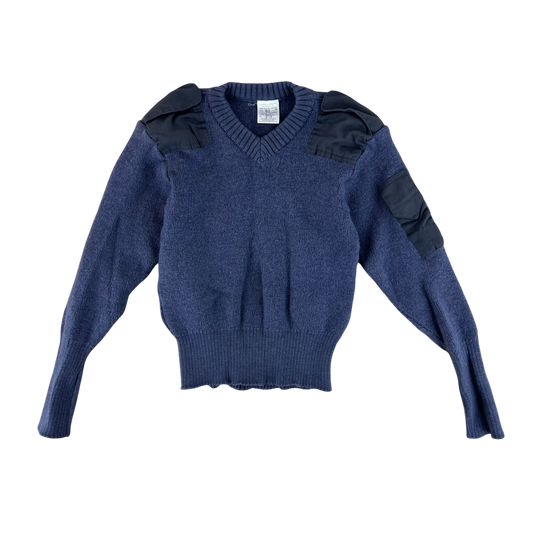 British RAF Wool V Neck Pullover Jersey Jumper - Small 82cm