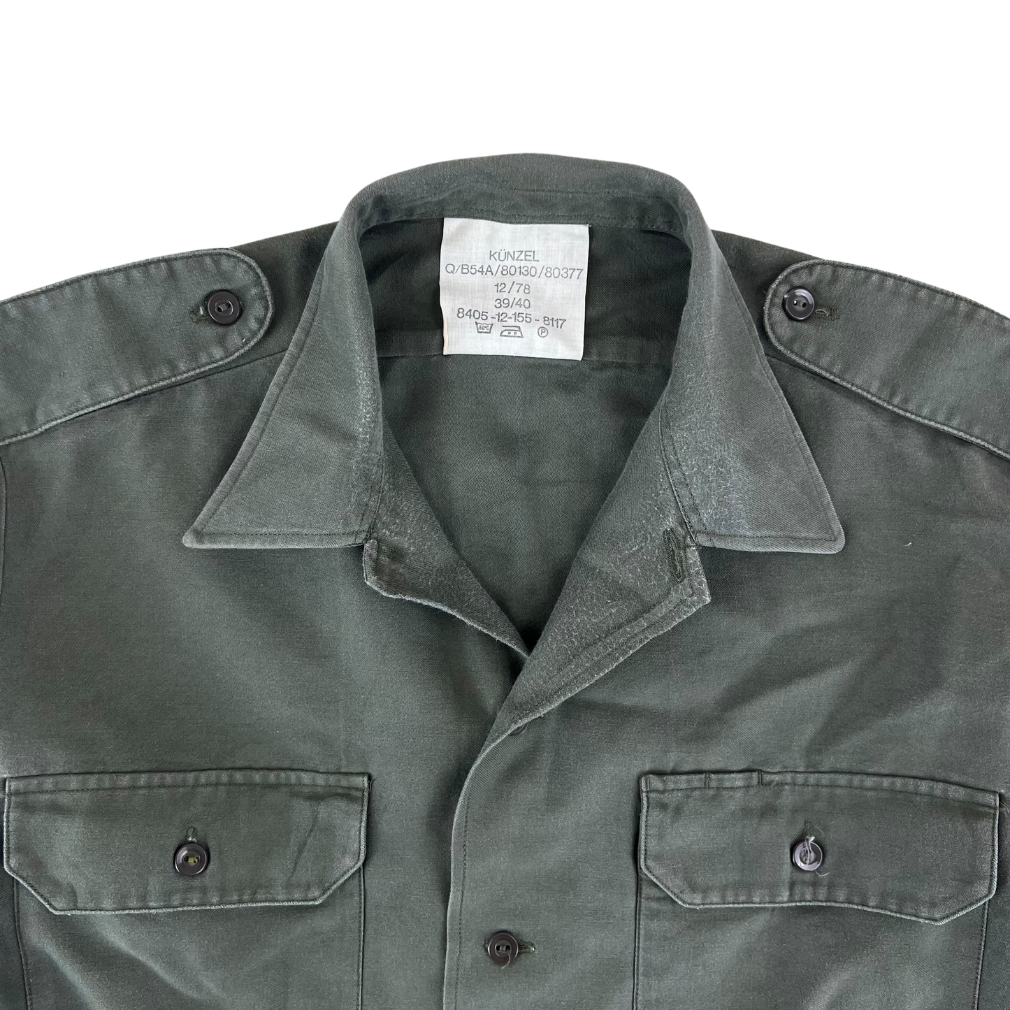 German Army Olive Green Long Sleeve Field Shirt - Large