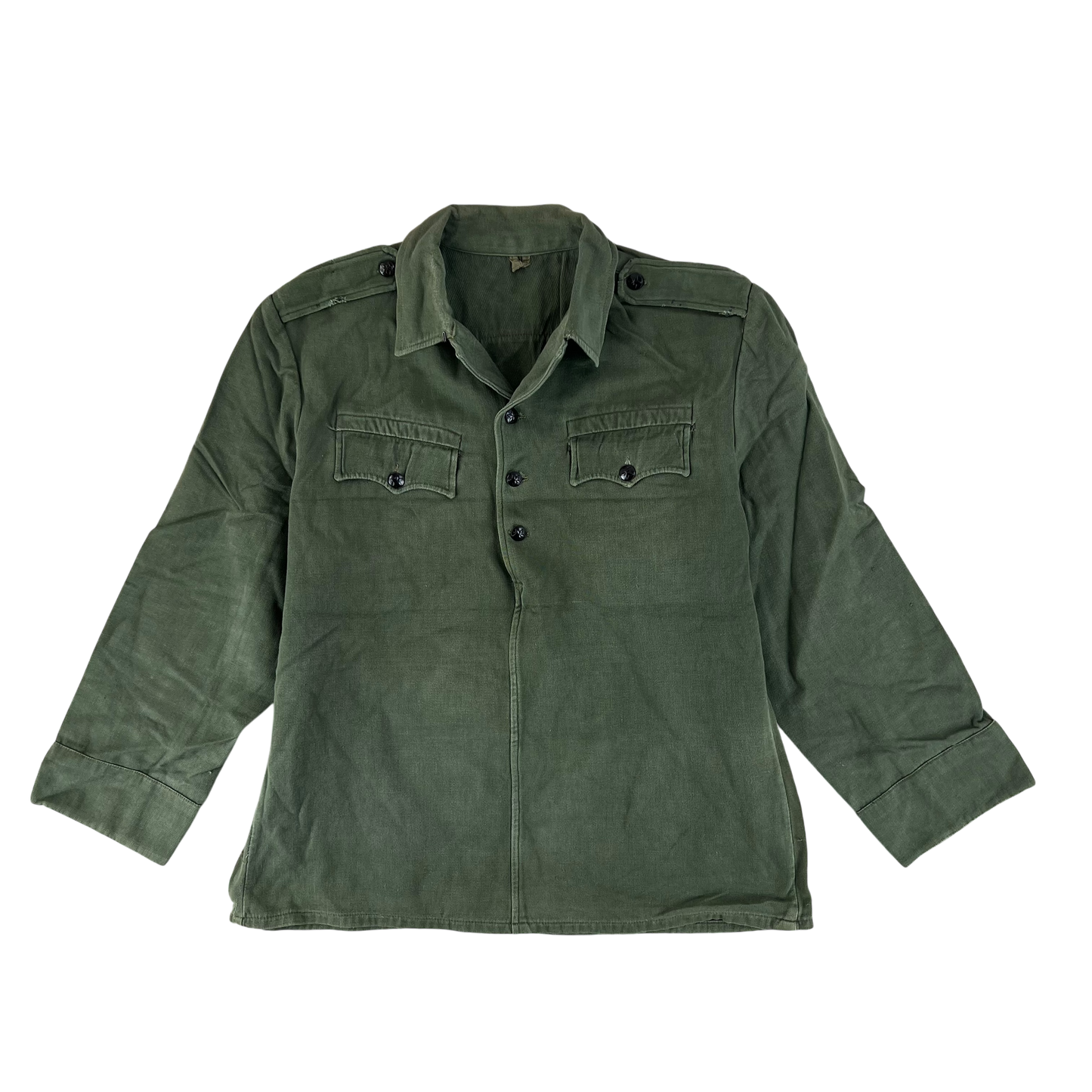 Bulgarian People's Army Olive Green Cossack Shirt - Medium