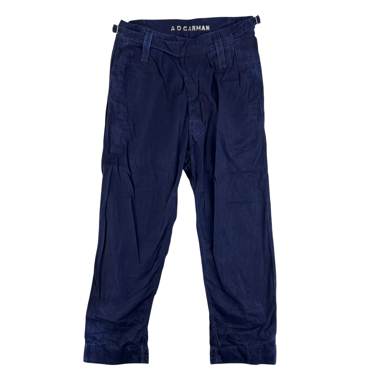 British Royal Navy 60s Cotton Action Working Dress Trousers - W34 L28.5
