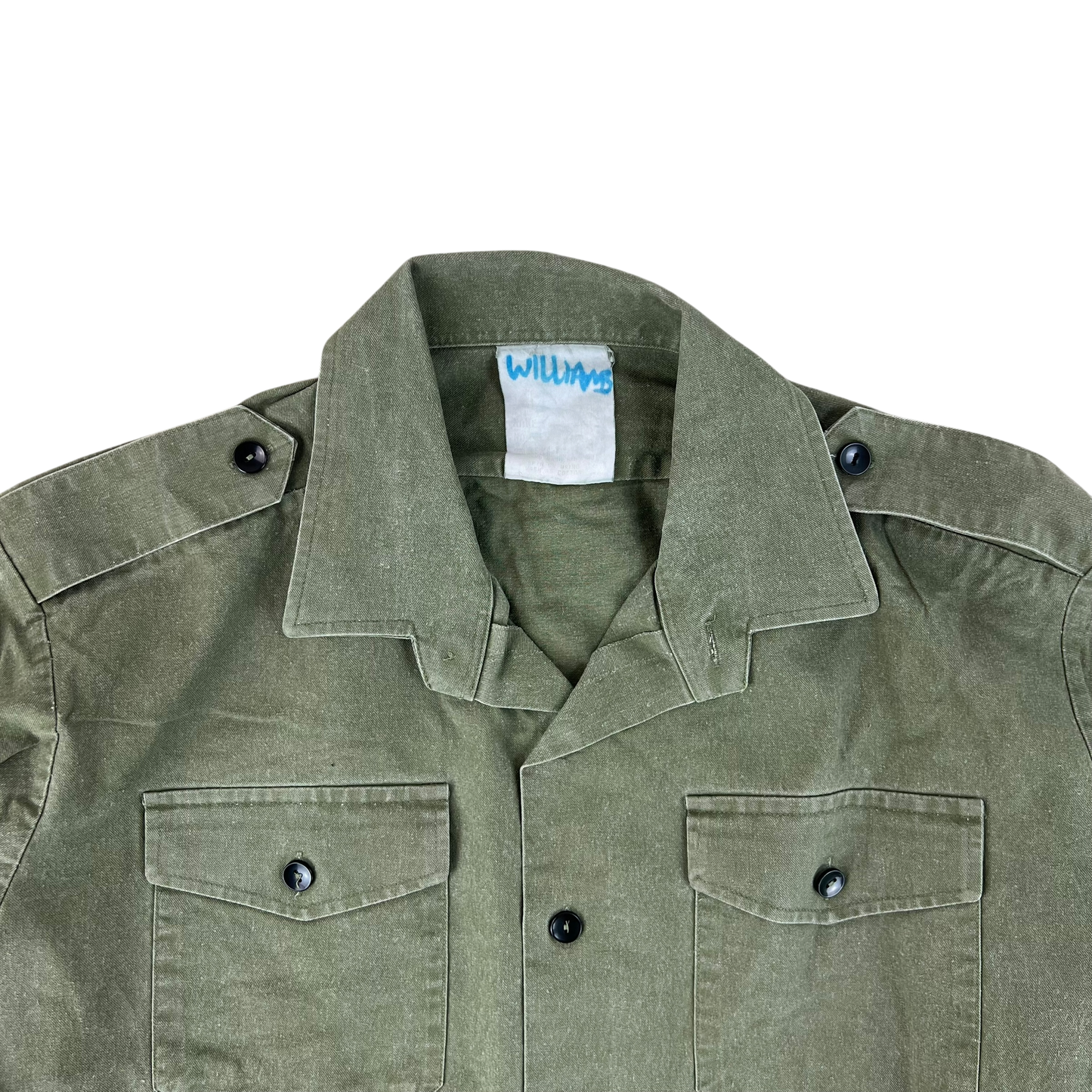 British Army Mens Olive Green Cotton Shirt Long Sleeve - X Large C17.5